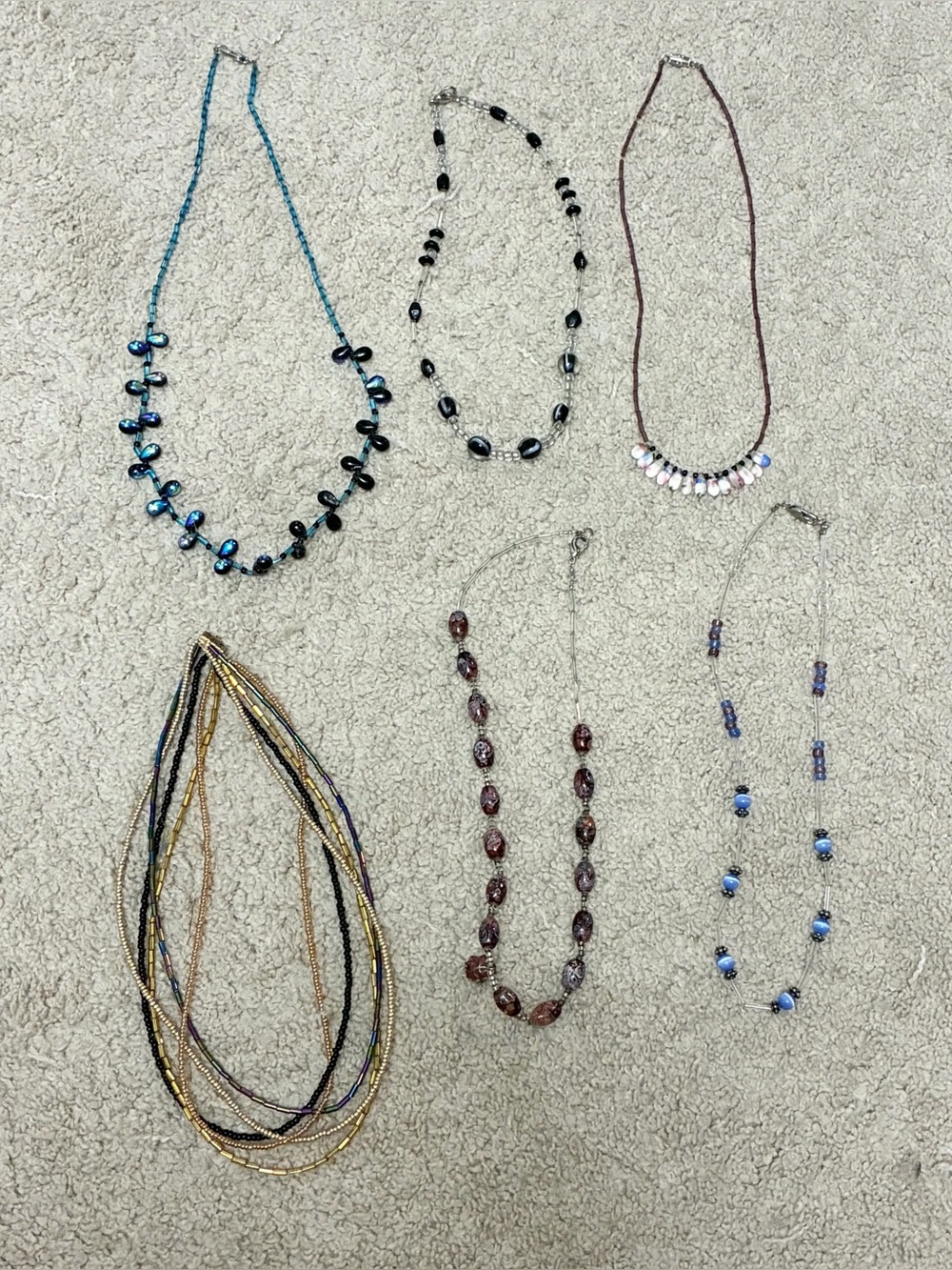Lot of 6 beaded necklaces